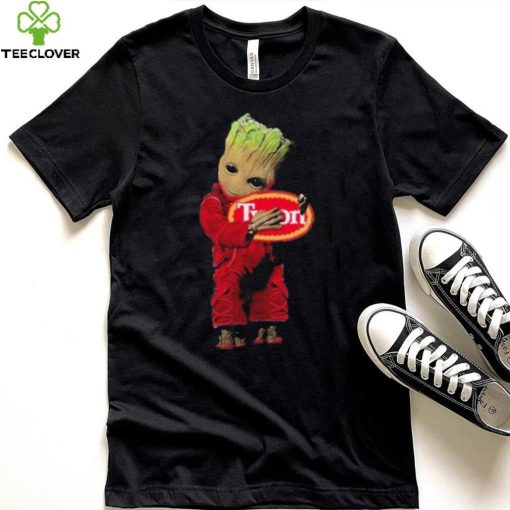 Baby groot hug tyson logo 2023 T shirt