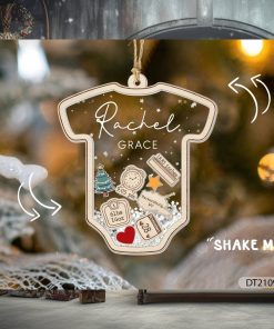 Baby's First Christmas Ornament, Baby 1st Christmas Ornament, Custom Baby Name, Custom Newborn Gift, 4D Shake Babies Ornament, Baby Keepsake