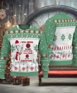 Bacardi I Will Drink Ugly Christmas Sweater Design Sweatshirt For Fans Gift