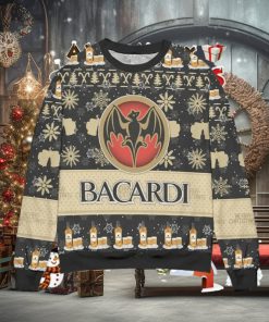 Bacardi Rum Snowflake Ugly Christmas Sweater Special Gift For Men Women