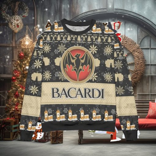 Bacardi Rum Snowflake Ugly Christmas Sweater Special Gift For Men Women