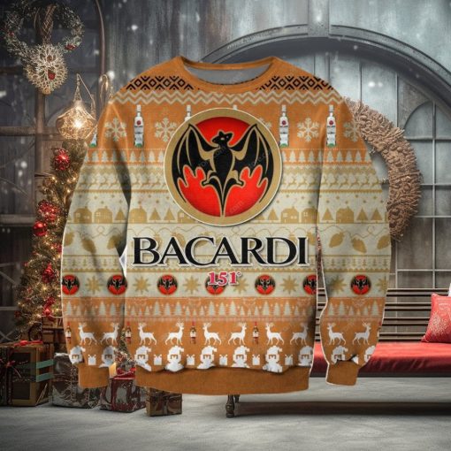 Bacardi Wine 3D Printed Christmas Sweater
