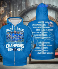 Back 2 Back Detroit Lions NFC North Division Champions 2024 For Fans Hoodie
