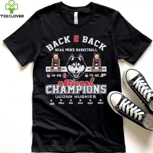 Back 2 Back NCAA Men’s Basketball National Champions UConn Huskies T Shirt