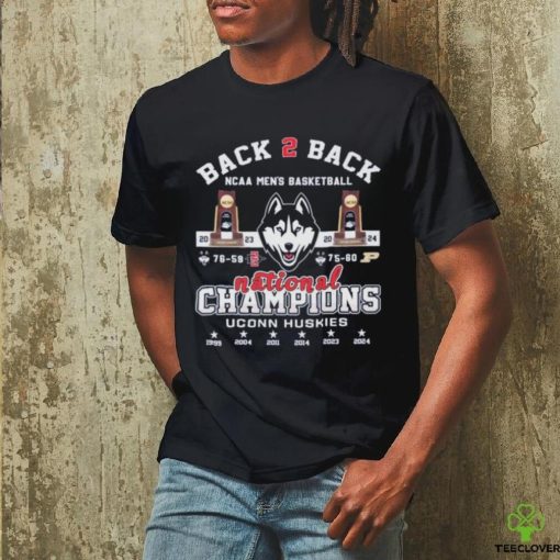 Back 2 Back NCAA Men’s Basketball National Champions UConn Huskies T Shirt