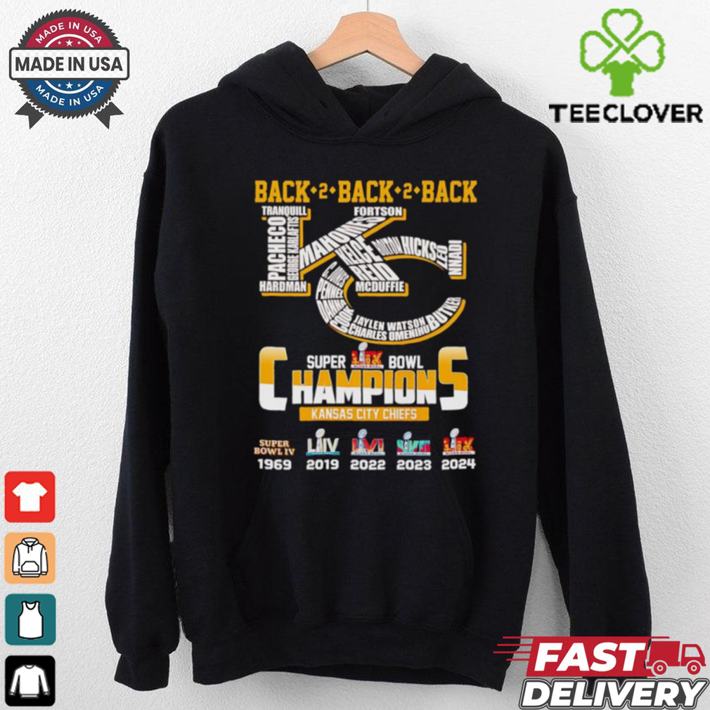 Back 2 back 2 back Super Bowl Champions Kansas City Chiefs shirt Back 2 back 2 back Super Bowl Champions Kansas City Chiefs shirt