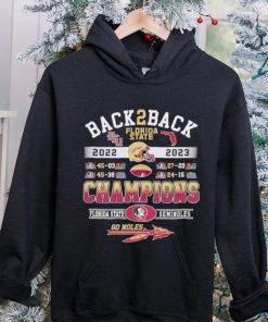 Back 2 back 2022 2023 Florida State Seminoles Champions go Noles shirt