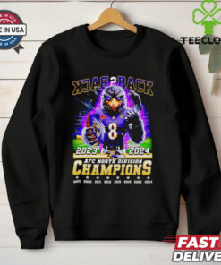 Back 2 back 2023 2024 AFC North Division Champions Baltimore Ravens mascot shirt