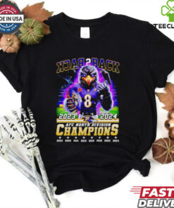 Back 2 back 2023 2024 AFC North Division Champions Baltimore Ravens mascot shirt