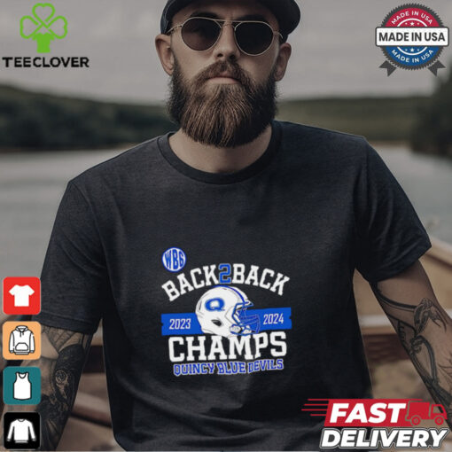 Back 2 back 2023 2024 Champs Quincy Blue Devil shirt