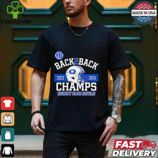 Back 2 back 2023 2024 Champs Quincy Blue Devil shirt