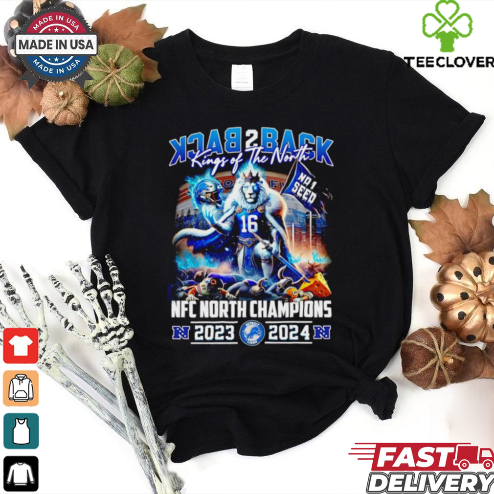 Back 2 back King of the North no 1 seed Detroit Lions mascot shirt Back 2 back King of the North no 1 seed Detroit Lions mascot shirt