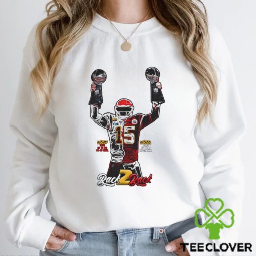 Back 2 back Patrick Mahomes SB57 SB58 shirt