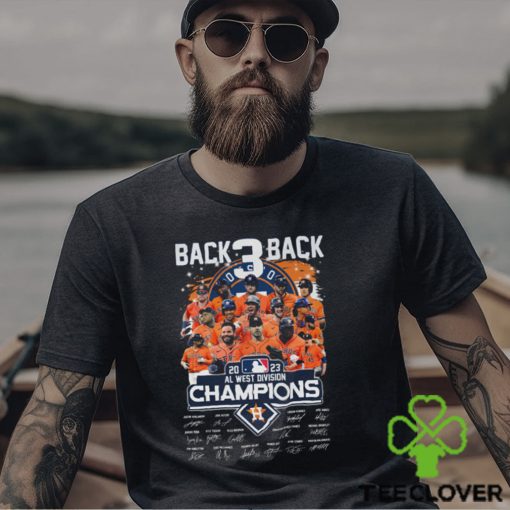 Back 3 back 2023 AL West Division Champions all players baseball signatures shirt