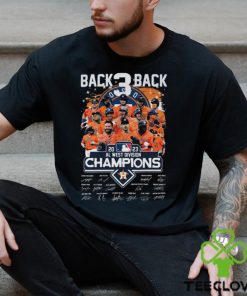 Back 3 back 2023 AL West Division Champions all players baseball signatures shirt