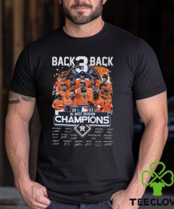 Back 3 back 2023 AL West Division Champions all players baseball signatures shirt