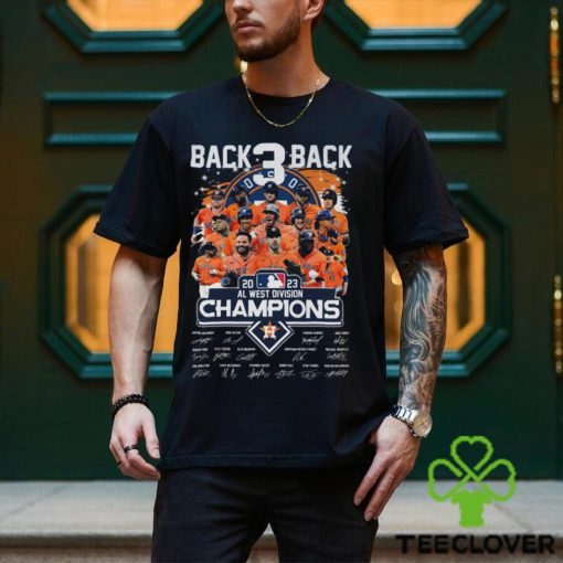 Back 3 back 2023 AL West Division Champions all players baseball signatures shirt