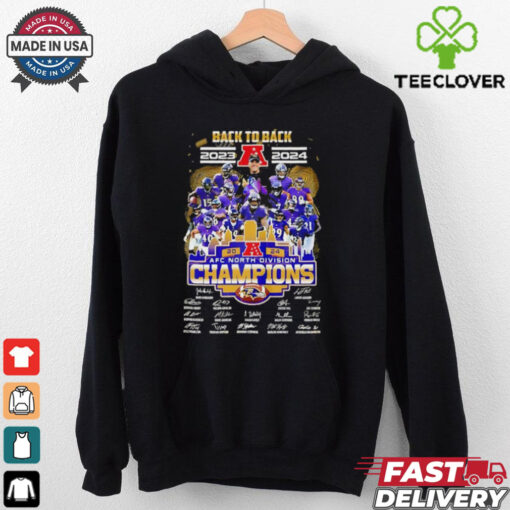 Back To Back 2023 2024 AFC Division Champion Baltimore Ravens Signatures shirt