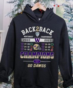 Back To Back North Championship 2022 – 2023 Champions Washington Huskies Go Dawgs T shirt