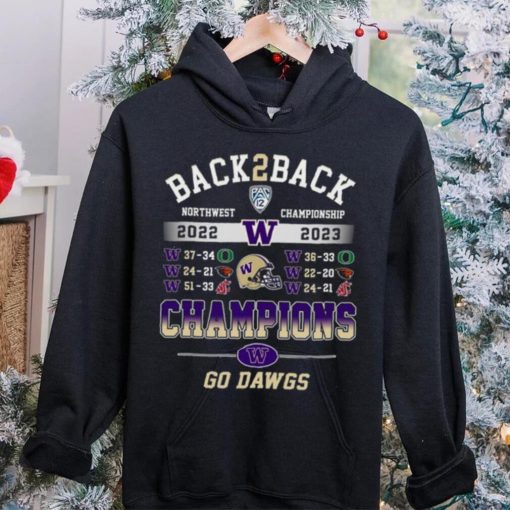 Back To Back North Championship 2022 – 2023 Champions Washington Huskies Go Dawgs T hoodie, sweater, longsleeve, shirt v-neck, t-shirt