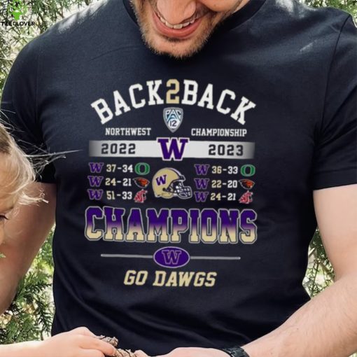 Back To Back North Championship 2022 – 2023 Champions Washington Huskies Go Dawgs T hoodie, sweater, longsleeve, shirt v-neck, t-shirt