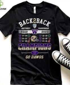 Back To Back North Championship 2022 – 2023 Champions Washington Huskies Go Dawgs T hoodie, sweater, longsleeve, shirt v-neck, t-shirt