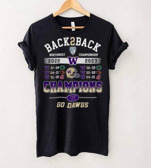 Back To Back North Championship 2022 – 2023 Champions Washington Huskies Go Dawgs T hoodie, sweater, longsleeve, shirt v-neck, t-shirt