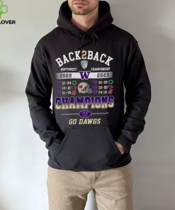 Back To Back North Championship 2022 – 2023 Champions Washington Huskies Go Dawgs T hoodie, sweater, longsleeve, shirt v-neck, t-shirt