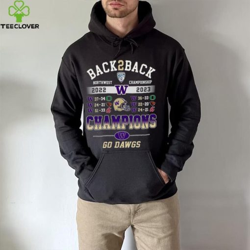 Back To Back North Championship 2022 – 2023 Champions Washington Huskies Go Dawgs T hoodie, sweater, longsleeve, shirt v-neck, t-shirt