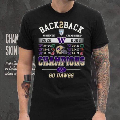 Back To Back North Championship 2022 – 2023 Champions Washington Huskies Go Dawgs T hoodie, sweater, longsleeve, shirt v-neck, t-shirt