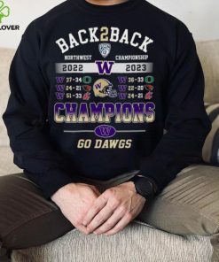 Back To Back North Championship 2022 – 2023 Champions Washington Huskies Go Dawgs T hoodie, sweater, longsleeve, shirt v-neck, t-shirt