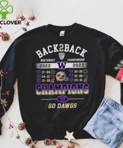 Back To Back North Championship 2022 – 2023 Champions Washington Huskies Go Dawgs T hoodie, sweater, longsleeve, shirt v-neck, t-shirt