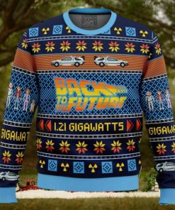 Back To The Future Car Pattern Knitted Ugly Christmas Sweater