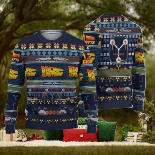 Back To The Future Ugly Knitted Christmas 3D Sweater