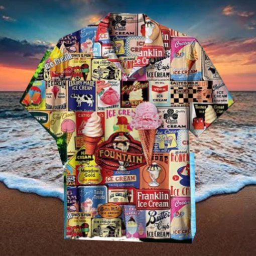 Back To The Old Days Ice Cream A Nickel Hawaiian Shirt Impressive Gift
