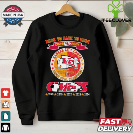 Back to Back to Back 2024 25 Kansas City Chiefs Super Bowl Champions Chiefs 1969 – 2024 shirt