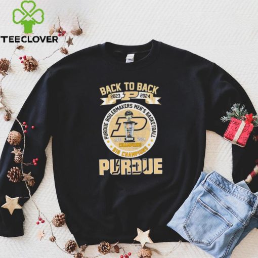 Back to back 2023 2024 Purdue Boilermakers men’s basketball Big Ten Champions logo shirt