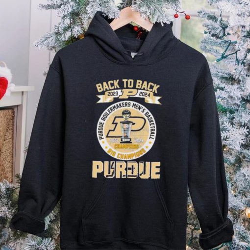 Back to back 2023 2024 Purdue Boilermakers men’s basketball Big Ten Champions logo shirt