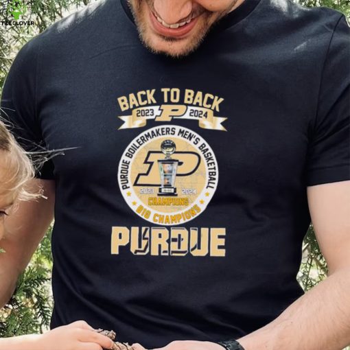 Back to back 2023 2024 Purdue Boilermakers men’s basketball Big Ten Champions logo shirt