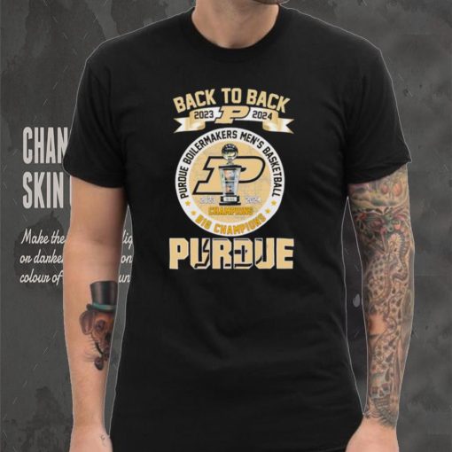 Back to back 2023 2024 Purdue Boilermakers men’s basketball Big Ten Champions logo shirt