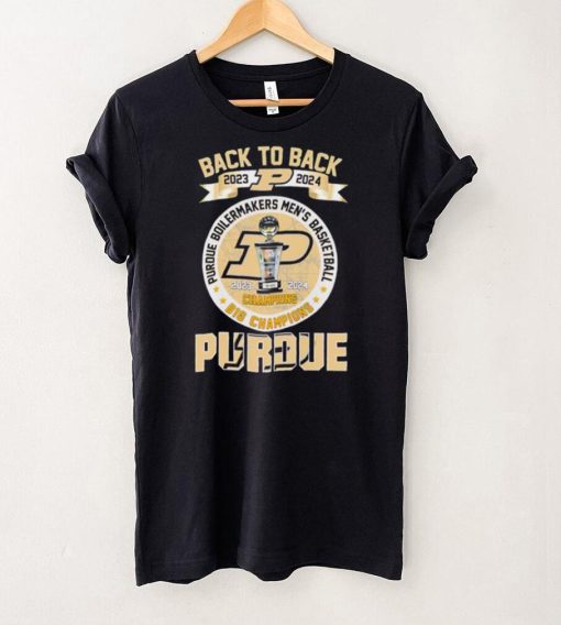Back to back 2023 2024 Purdue Boilermakers men’s basketball Big Ten Champions logo shirt