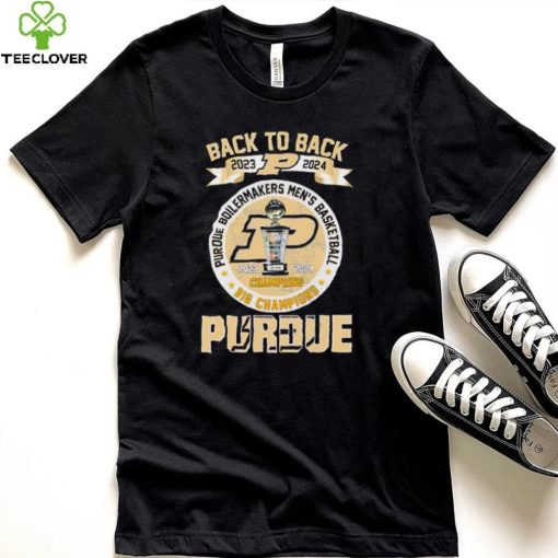 Back to back 2023 2024 Purdue Boilermakers men’s basketball Big Ten Champions logo shirt