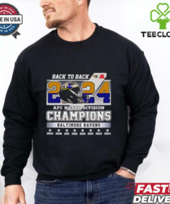 Back to back 2024 AFC North Division Champions Baltimore Ravens shirt