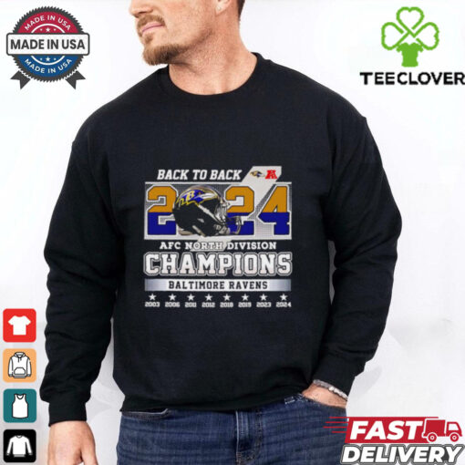 Back to back 2024 AFC North Division Champions Baltimore Ravens shirt