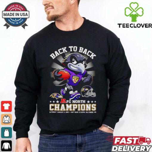 Back to back AFC North Champions Baltimore Ravens mascot shirt