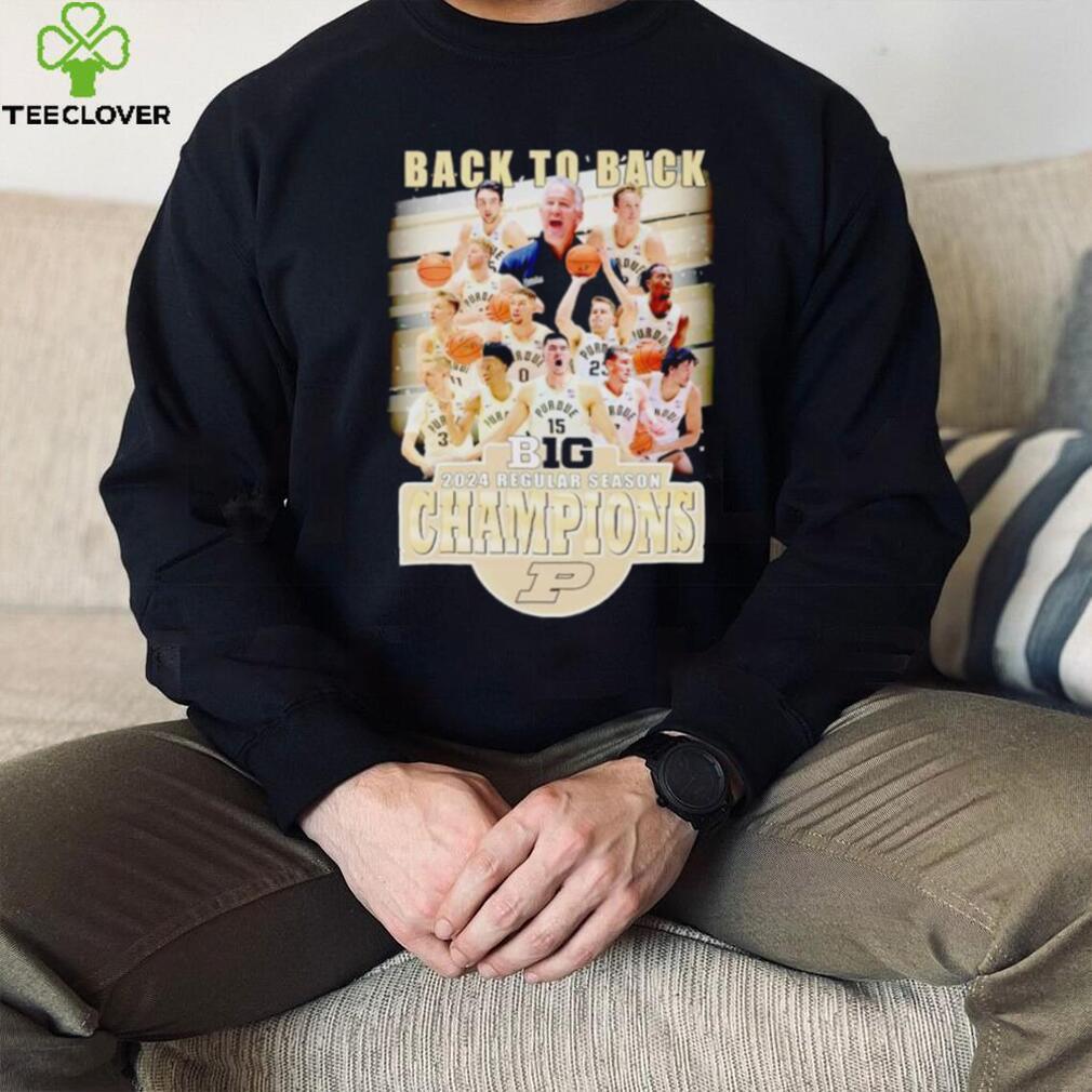 Back to back B1G 2024 regular season Champions Purdue Boilermakers shirt Back to back B1G 2024 regular season Champions Purdue Boilermakers shirt