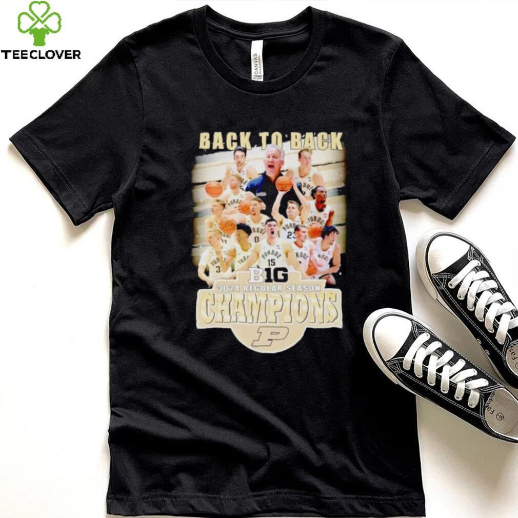 Back to back B1G 2024 regular season Champions Purdue Boilermakers shirt Back to back B1G 2024 regular season Champions Purdue Boilermakers shirt