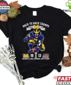 Back to back Champs 2024 Michigan Wolverines mascot shirt Fan Favorite