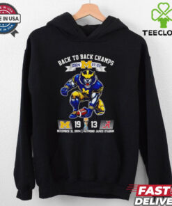 Back to back Champs 2024 Michigan Wolverines mascot shirt Fan Favorite