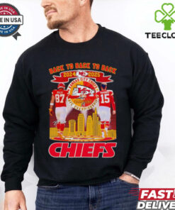 Back to back to back 2024 2025 Chiefs Travis Kelce and Patrick Mahomes shirt